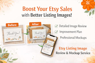 improve your etsy listing image with review and mockups