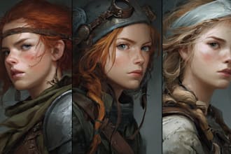 design stunning sci fi, cyberpunk, portrait art