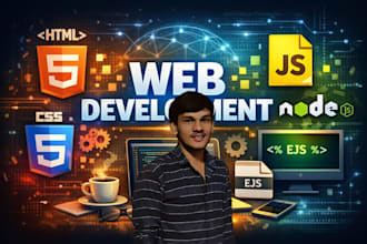 build modern responsive websites with HTML CSS bootstrap and nodejs