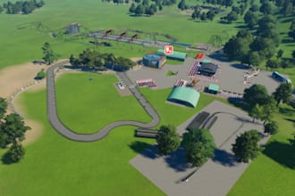 build anything you ask ina game software called planet coaster 1 or 2