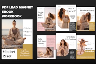 design PDF lead magnet, ebook and workbook