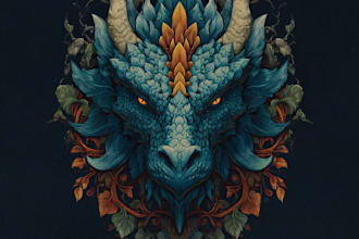 design mythical beasts, monsters, fantasy logo