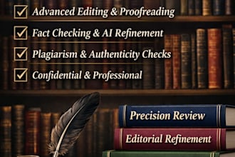 professionally edit and proofread your content to publication ready standards