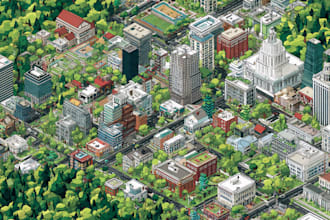 create a isometric map vector illustration