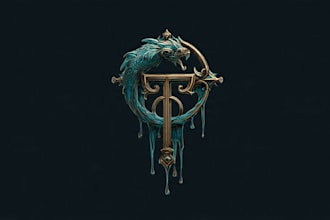 design awesome rpg fantasy or sci fi logo
