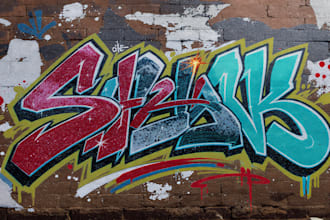 design a hand lettering graffiti signature logo
