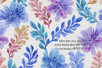 quickly create seamless watercolor pattern