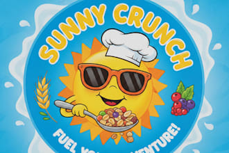 design a unique and eye catching cereal logo for your brand