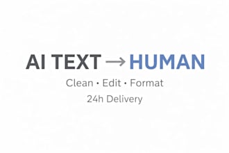 humanize ai content, clean and edit chatgpt text