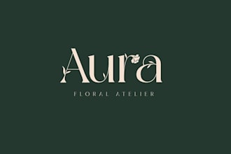 design modern minimalistic yet attractive floral logo