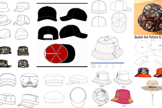design professional hat caps and beanies with production ready tech packs