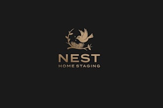 design nest home staging logo
