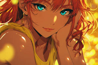 draw  illustration in anime or manga style for you