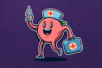 make wonderful health mascot logo design