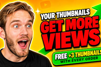 design clickable youtube thumbnail for your gaming vlog and podcast