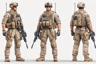 draw history and military and original characters