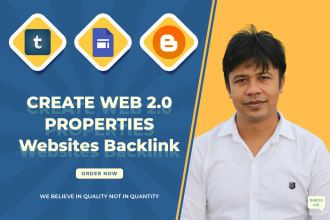 create web 20 properties backlinks