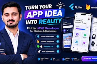 build a flutter mvp app with firebase for startups and businessess
