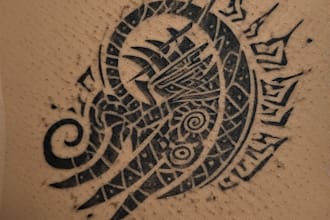 create a professional tribal tattoo design