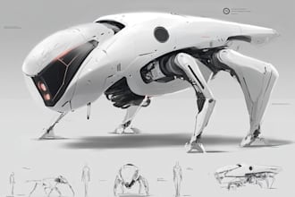 draw robot characters for you