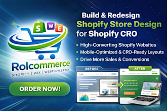 build shopify website design and redesign shopify store design for shopify cro