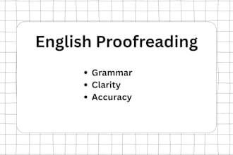 proofread and edit your english text for grammar and clarity