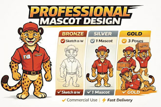 illustrate a custom mascot for your brand or merch