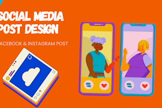 create modern facebook and instagram post designs