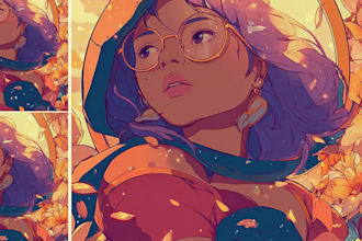 create a beautiful digital illustration