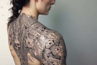 design a modern and minimalist tattoo design