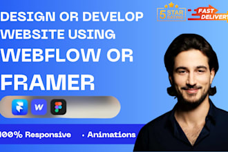 design modern framer portfolio webflow website figma to framer landing page