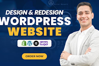 build a wordpress elementor pro website or redesign wordpress site