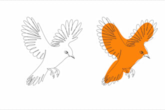 draw your cat dog pet animal in line art