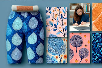 design a seamless surface pattern print