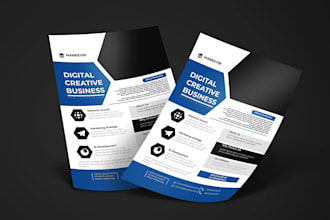 design a modern and unique flyer design for your business