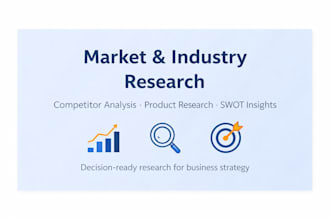 do market research and industry analysis for your business