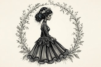create a stunning logo with vintage illustration