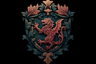 do medieval fantasy game, rpg, mmo game logo