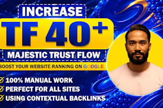 increase trust flow 40  with high quality and authority backlinks