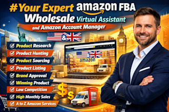 be expert amazon wholesale va for product research, sourcing and listing
