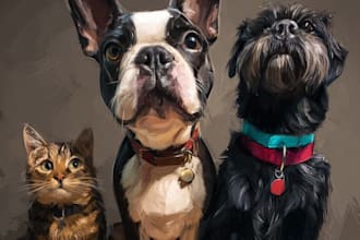 draw a caricature of your dog cat or other pet