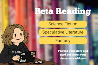 beta or alpha read your fantasy, speculative lit, science fiction novel