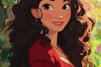 do disney cartoon portrait