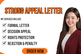 write an appeal letter for rejection, penalty, or unfair decision outcomes