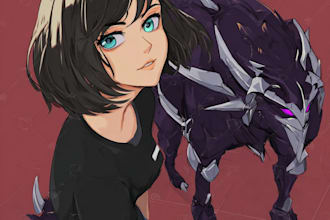 draw cool anime, illustration anime art in retro anime style