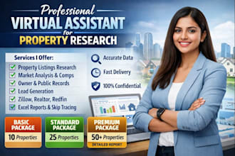 be virtual assistant for property research real estate