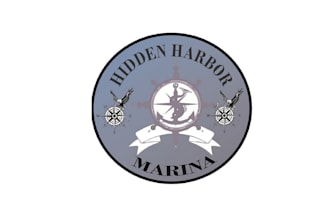 design traditional marina nautical themed logo