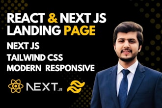 build a react nextjs landing page with tailwind