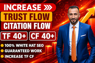 boost your website majestic trust flow tf citation flow cf 40 plus