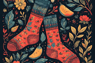 design custom and unique socks design